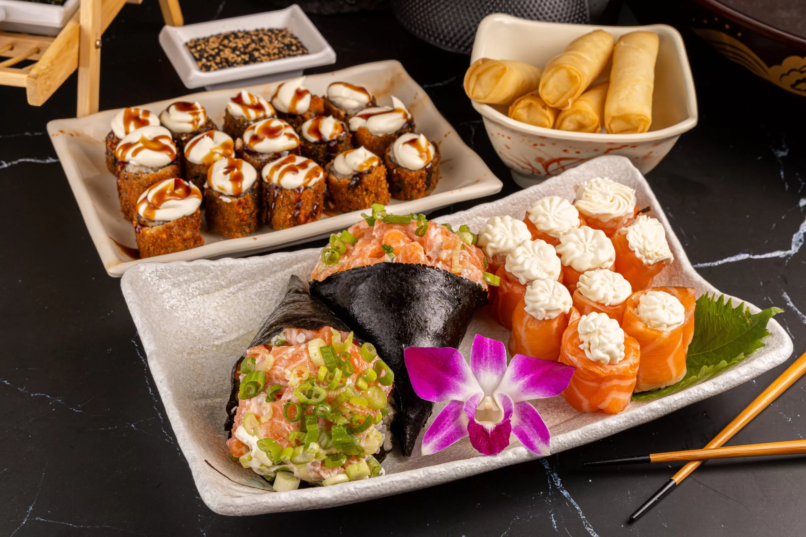 Brazilian fusion sushi plate at Kingdom Sushi Florida