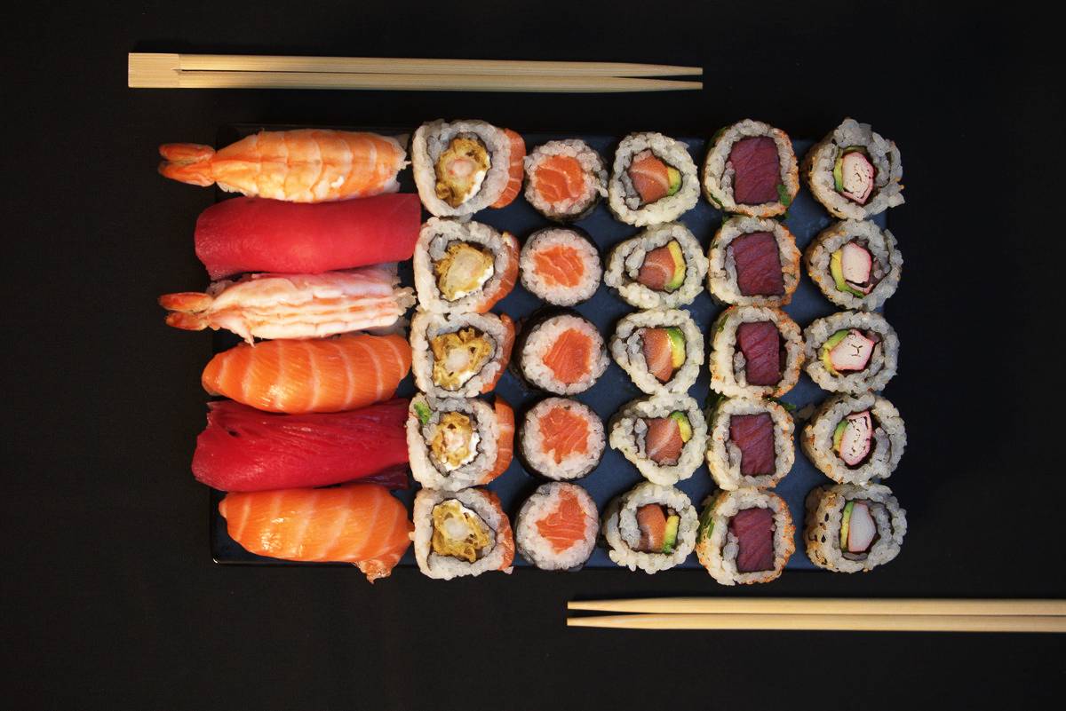 Modern sushi rolls served at Kingdom Sushi restaurant in Florida