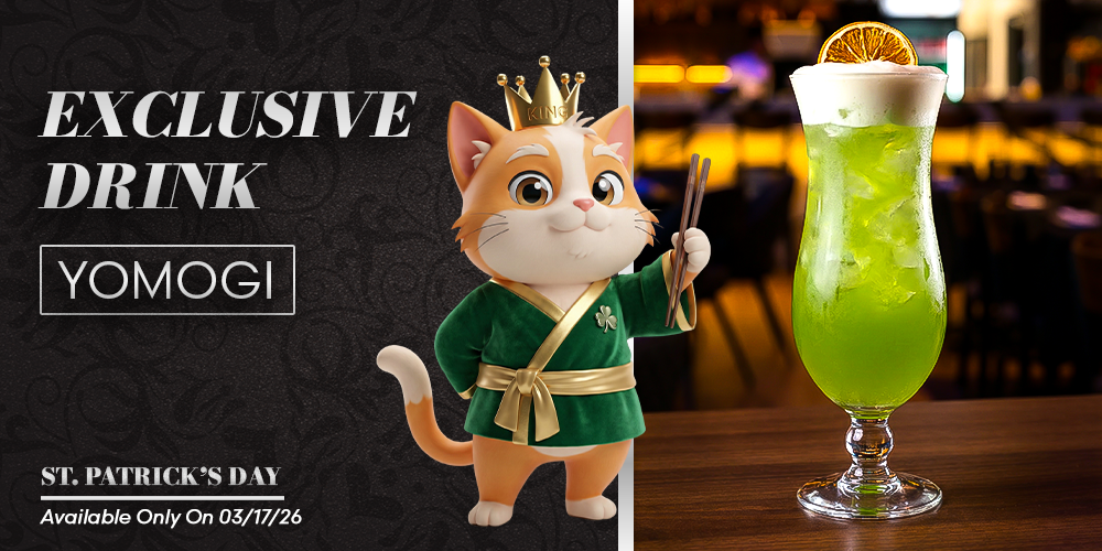 Green Yomogi drink for St. Patrick's Day.