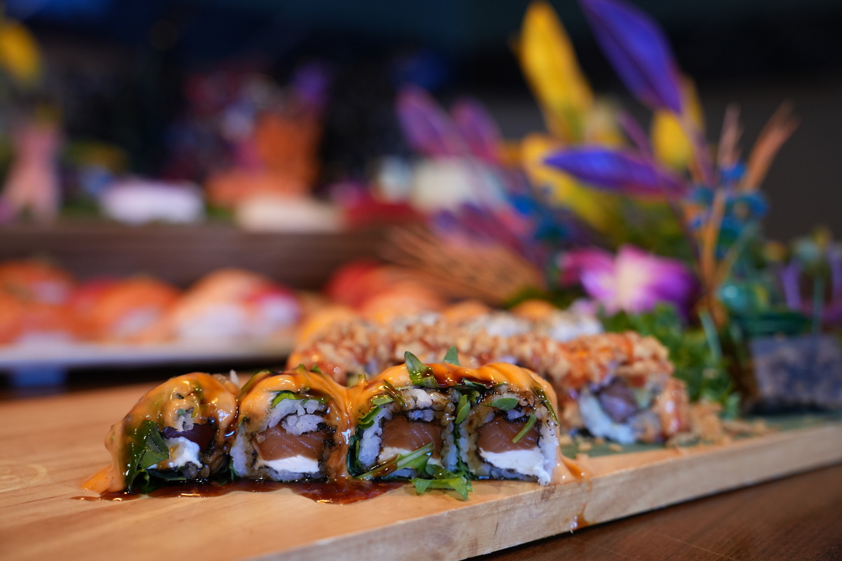 Delicious sushi platter at Kingdom Sushi restaurant.