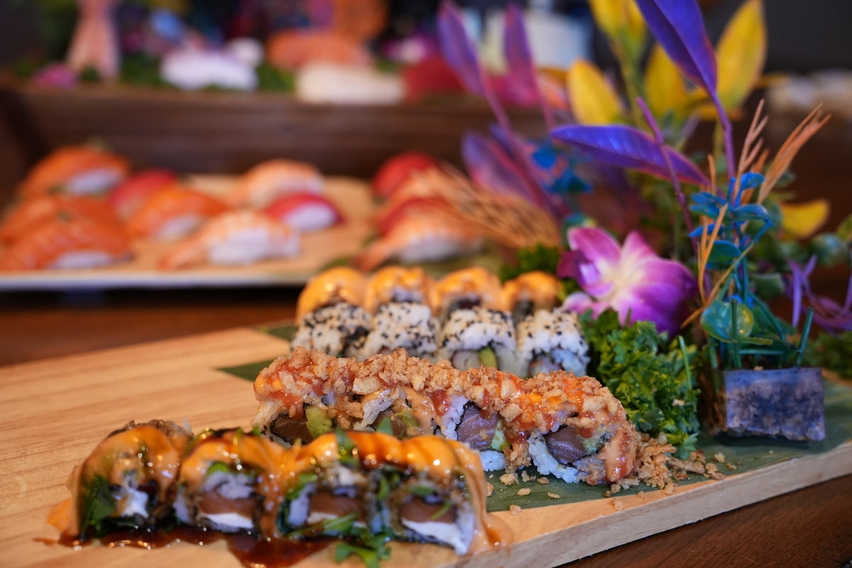 All you can eat sushi served fresh at Kingdom Sushi in Florida