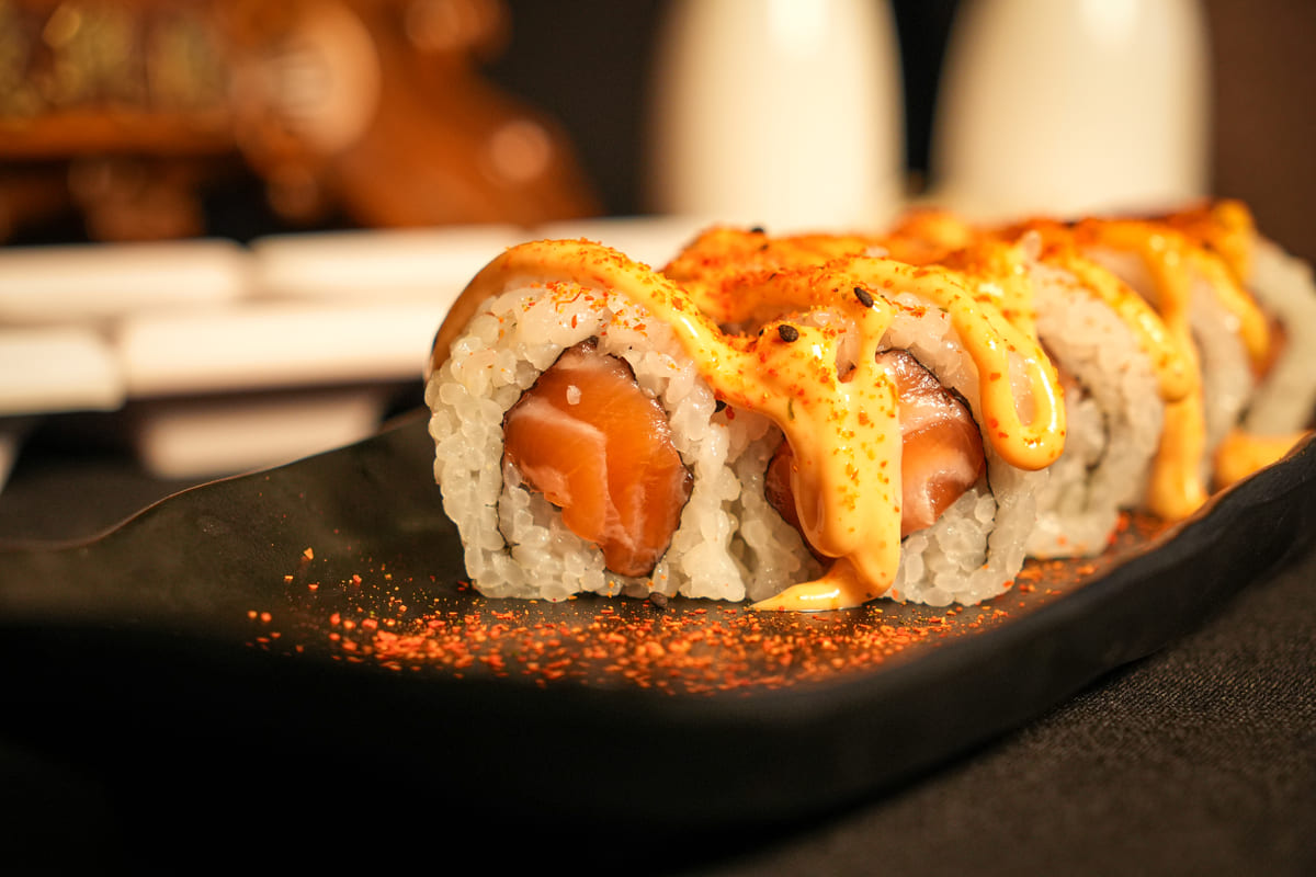 Sushi lunch specials at Kingdom Sushi with assorted rolls and fresh dishes